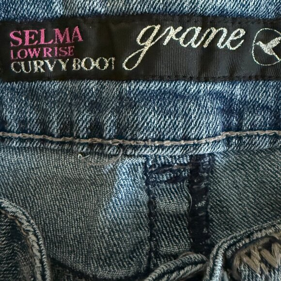 Grane Selma Low Rise Curvy Boot Blue Jeans Junior Sz 5 Short - Picture 3 of 4